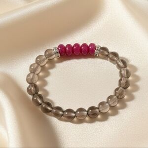 Grey Agate/Jade Bracelet